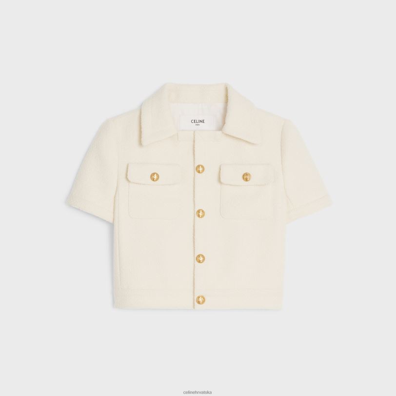 CELINE žene skraćeni chelsea sako od tvida 3WED6736 odjeća craie