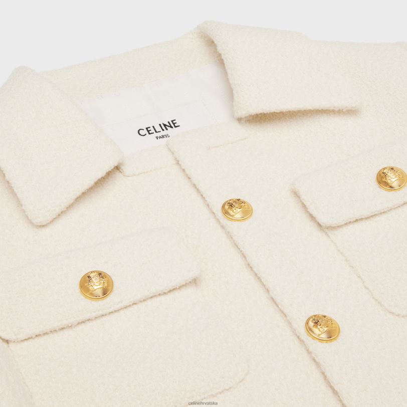 CELINE žene skraćeni chelsea sako od tvida 3WED6736 odjeća craie