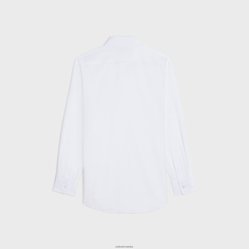 CELINE žene boyfriend košulja od pamučnog poplina 3WED6832 odjeća bijela