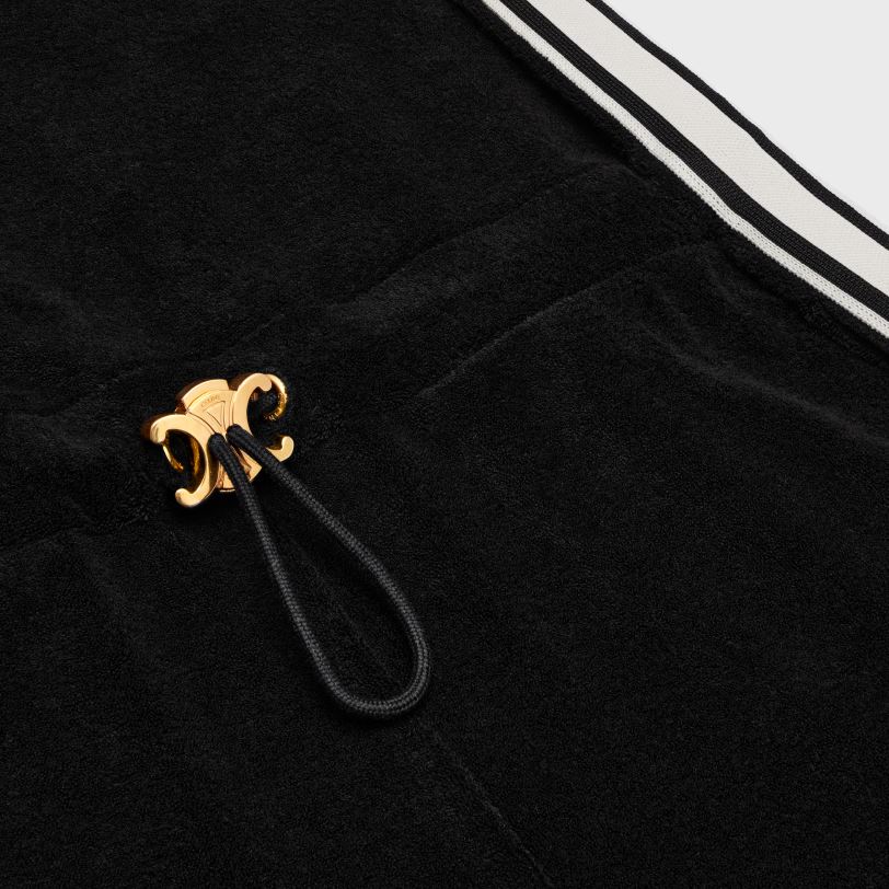 CELINE žene štrample od frotir žerseja 3WED6889 odjeća crno bijeli