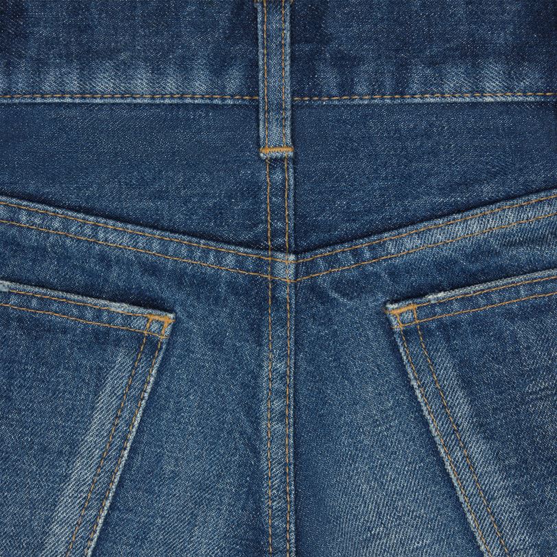 CELINE žene mini kratke hlače od trapera 3WED6591 odjeća tamno union pranje