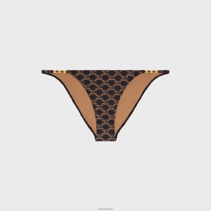 CELINE žene donji dio kupaćeg kostima u džersiju s monogramom 3WED6903 odjeća karamela/smeđa