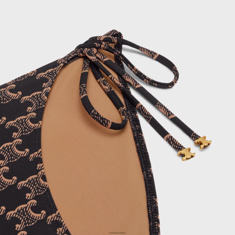 CELINE žene donji dio kupaćeg kostima u monogram mat žerseju 3WED6905 odjeća karamela/smeđa