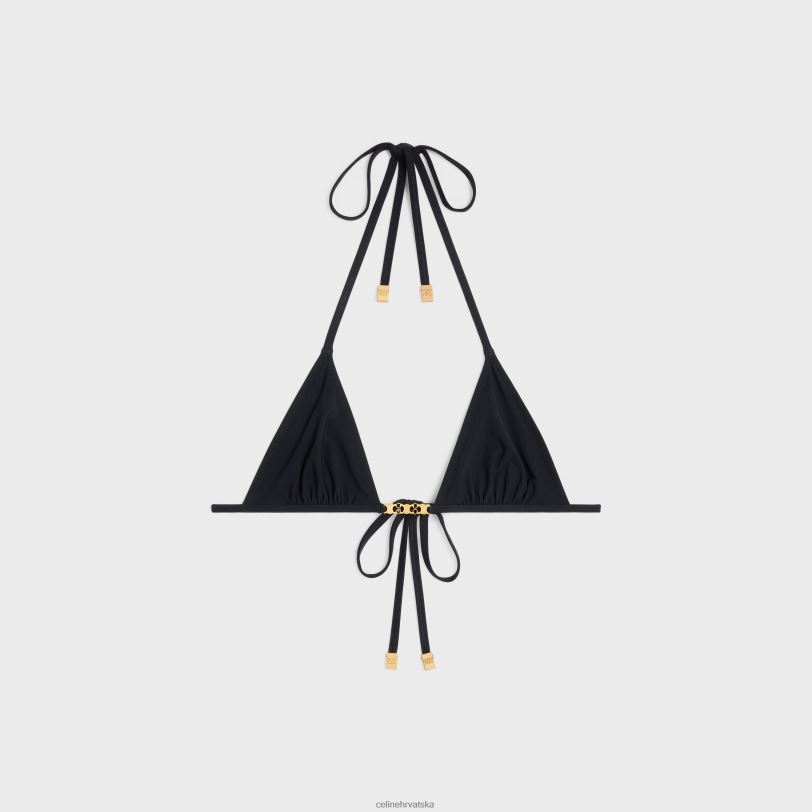 CELINE žene triomphe triangle top u mat žerseju 3WED6898 odjeća crno