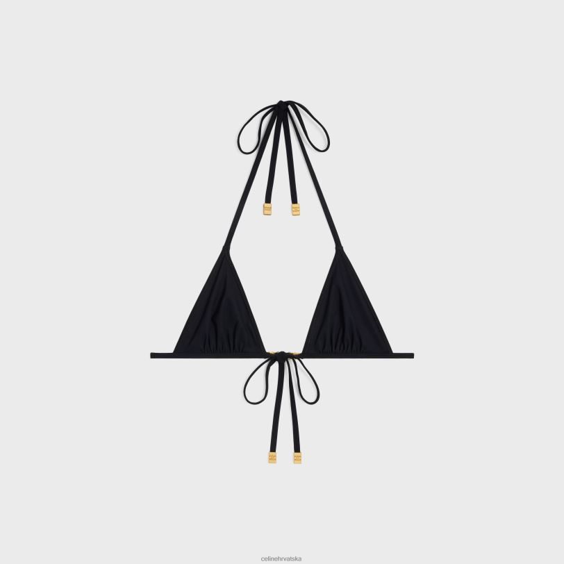 CELINE žene triomphe triangle top u mat žerseju 3WED6898 odjeća crno