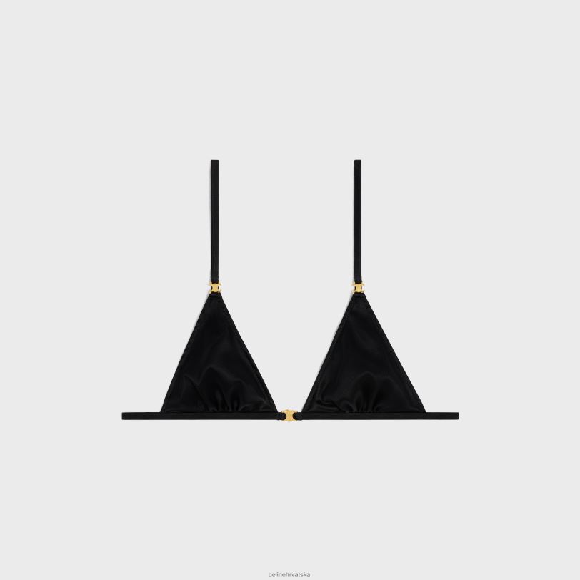 CELINE žene triomphe trokutasti grudnjak od svile 3WED6582 odjeća crno