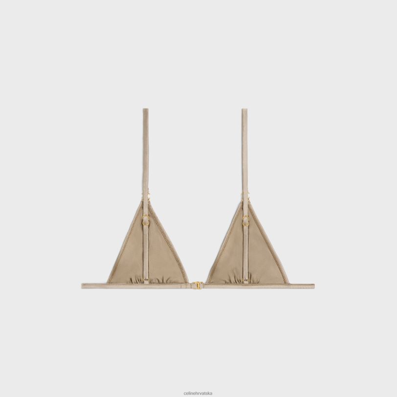 CELINE žene triomphe trokutasti grudnjak od svile 3WED6583 odjeća prljavo bijelo/crveno profond