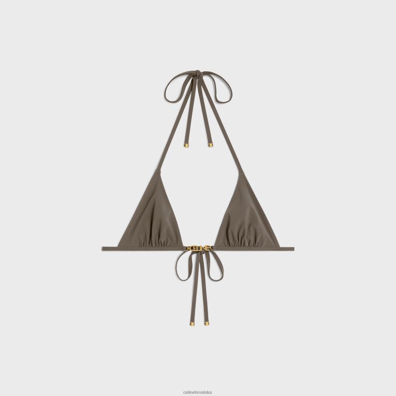 CELINE žene trokutasti gornji dio od mat žerseja 3WED6900 odjeća maslina