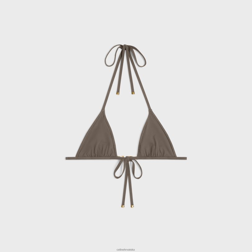 CELINE žene trokutasti gornji dio od mat žerseja 3WED6900 odjeća maslina