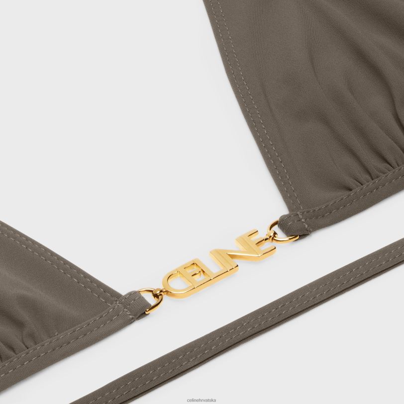 CELINE žene trokutasti gornji dio od mat žerseja 3WED6900 odjeća maslina