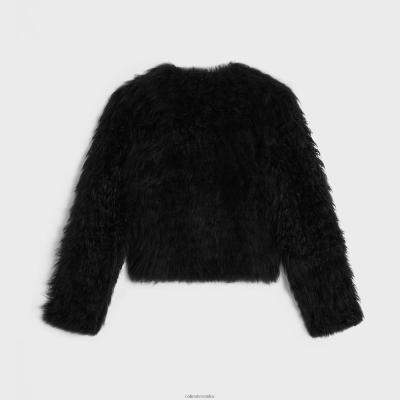 CELINE žene izvezeni kardigan od kozjeg kašmira 3WED6620 odjeća crno