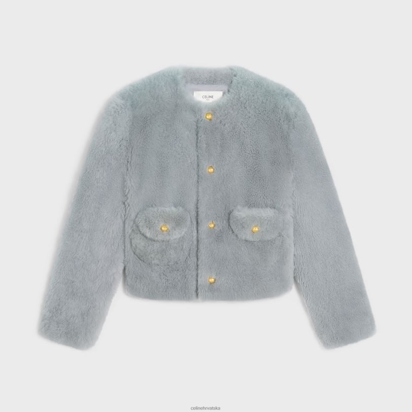 CELINE žene kardigan od kozjeg kašmira 3WED6621 odjeća Svijetlo siva