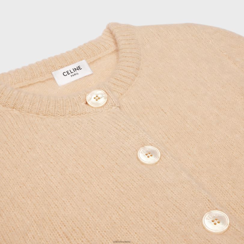 CELINE žene triomphe kardigan od kašmira i svile 3WED6762 odjeća slama