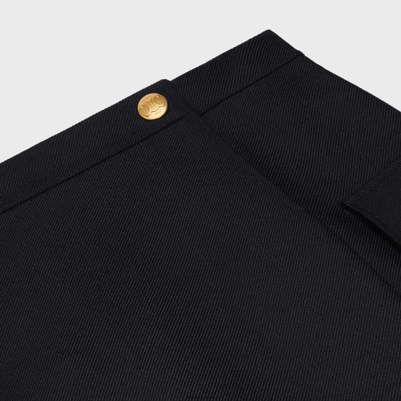 CELINE žene suknja s našivenim džepovima od moher vune 3WED6817 odjeća crno