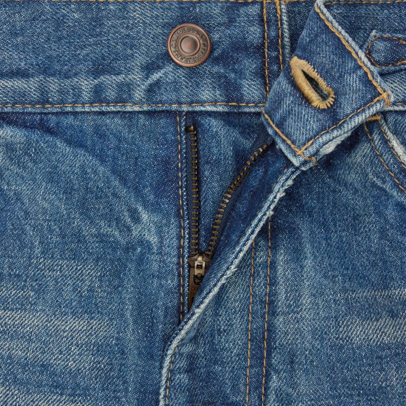 CELINE žene dylan lepršave traperice s potpisom u traperu 3WED6862 odjeća sindikalno pranje