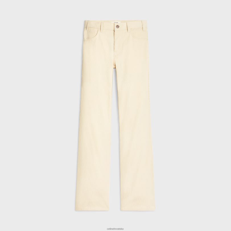 CELINE žene jane lepršave traperice od samta 3WED6855 odjeća sirovo pranje