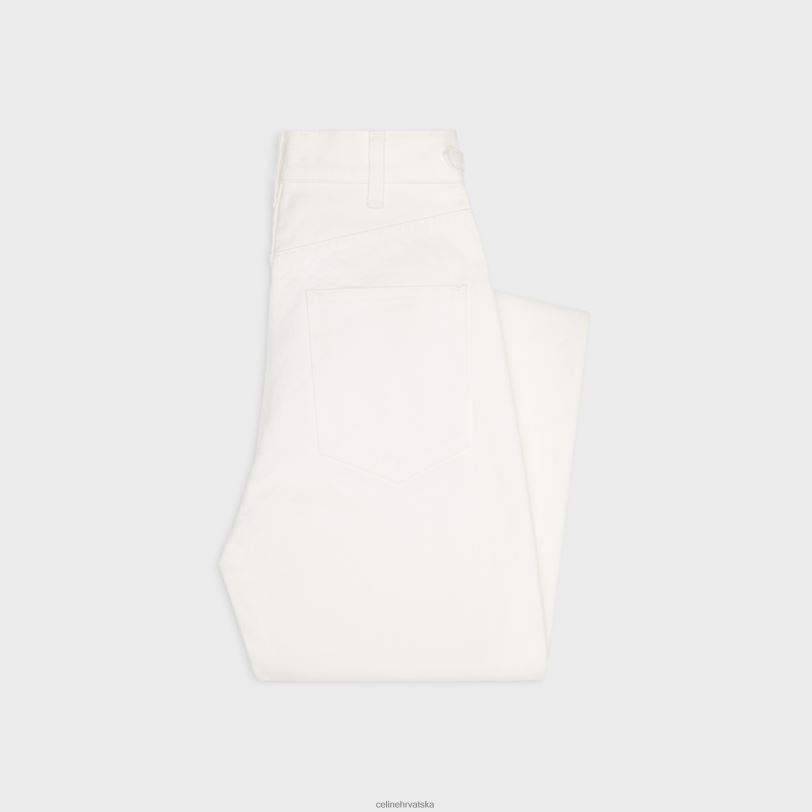 CELINE žene jane lepršave traperice od trapera 3WED6856 odjeća optičko bijelo pranje