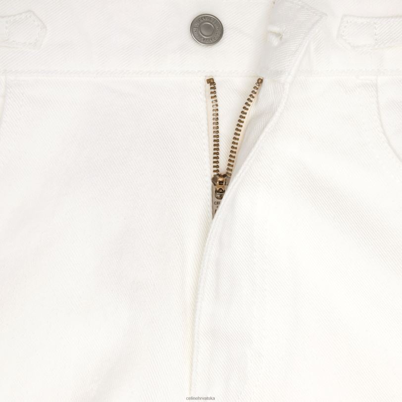 CELINE žene jane lepršave traperice od trapera 3WED6856 odjeća optičko bijelo pranje