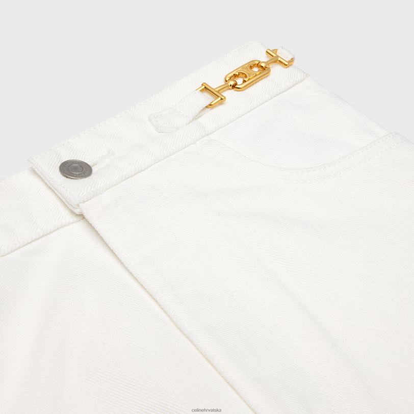 CELINE žene jane lepršave traperice od trapera 3WED6856 odjeća optičko bijelo pranje