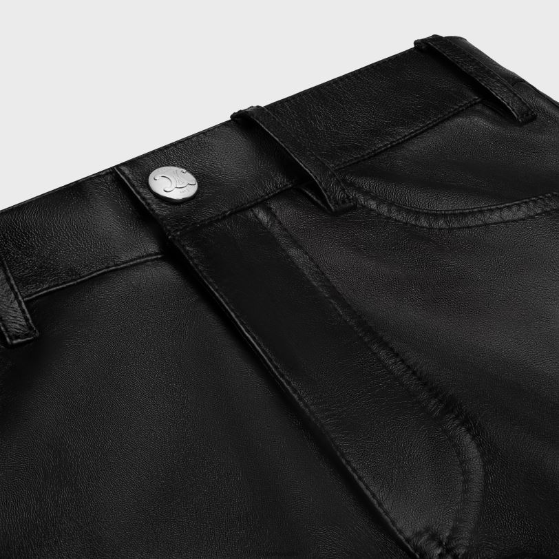 CELINE žene marco traperice od meke janjeće kože 3WED6643 odjeća crno