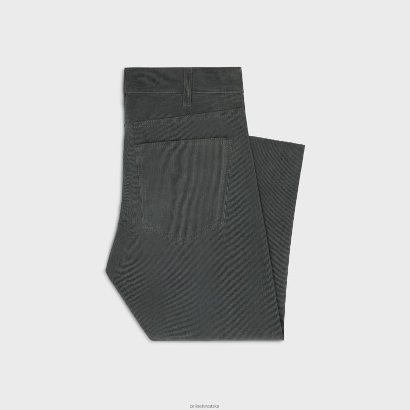 CELINE žene marco traperice od samta 3WED6644 odjeća ostarjeli samt ispiranje