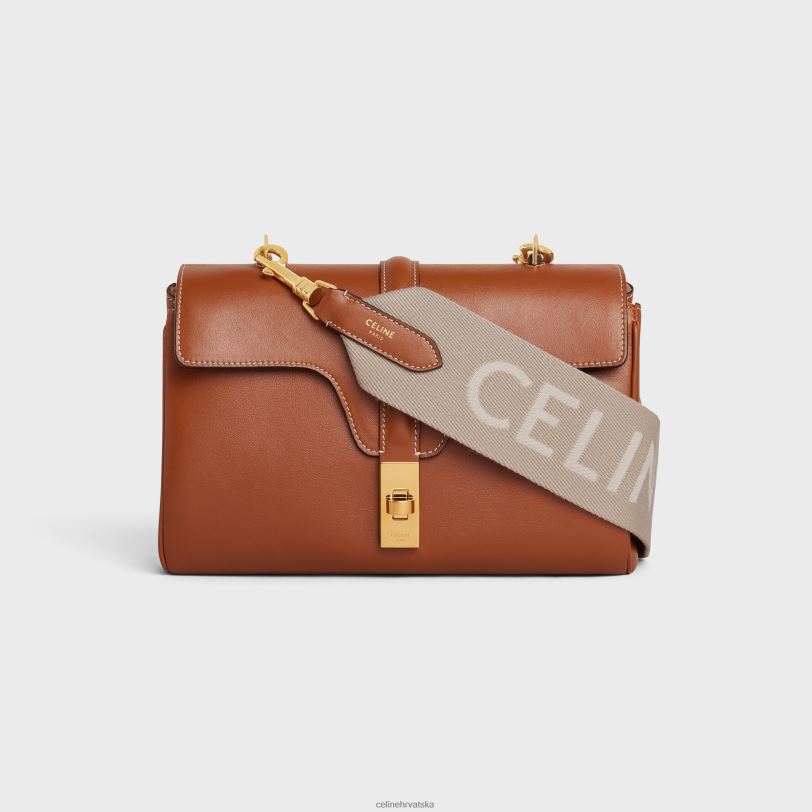 CELINE žene dugi remen od vune s jacquardom 3WED6517 pribor bež/bijela