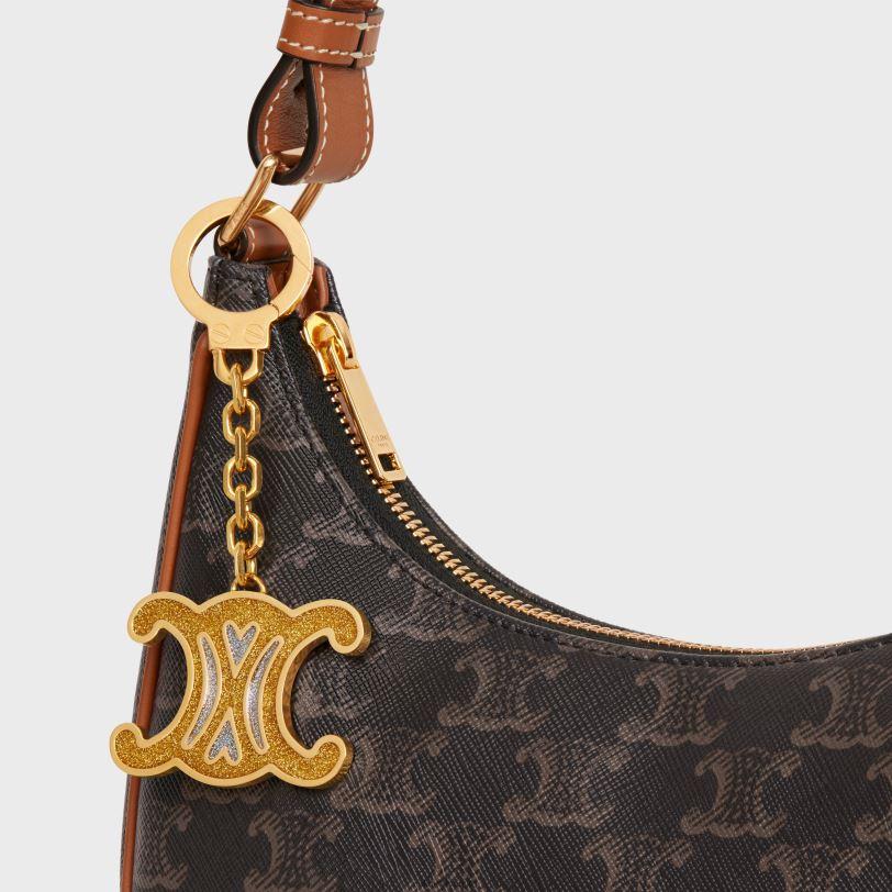 CELINE žene triomphe srce svjetlucavi privjesak od mesinga i emajla 3WED6530 pribor zlato