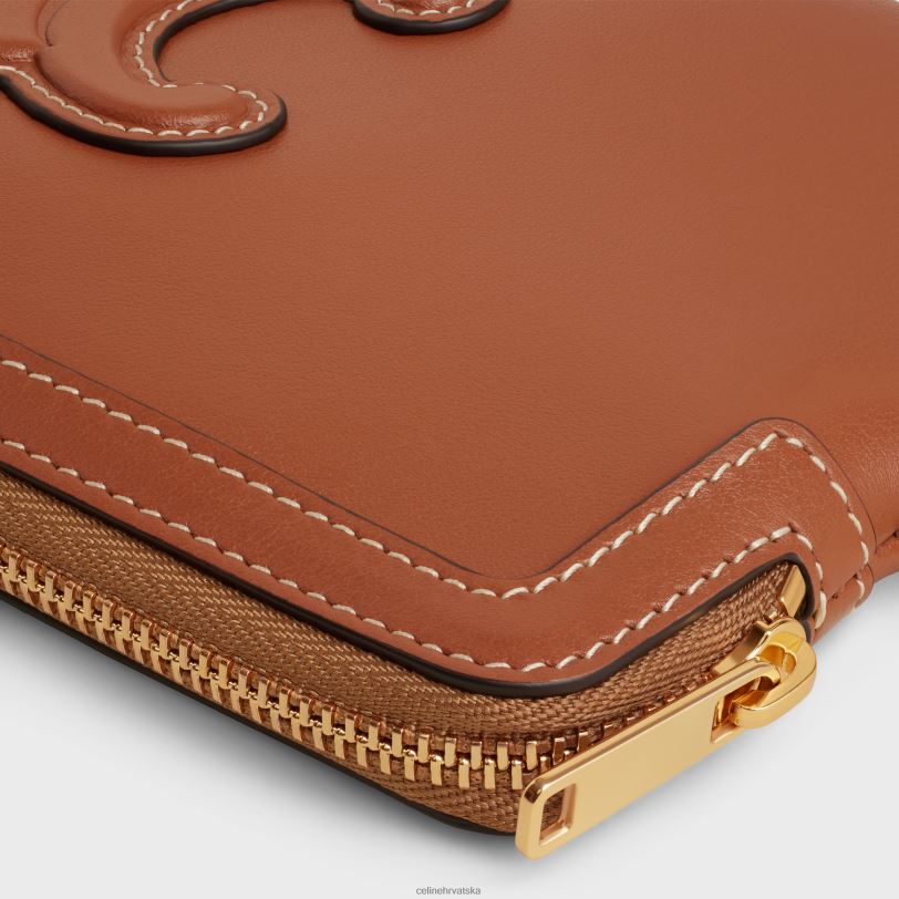 CELINE žene dugačka torbica s remenom od glatke teleće kože 3WED6435 pribor preplanuli ten
