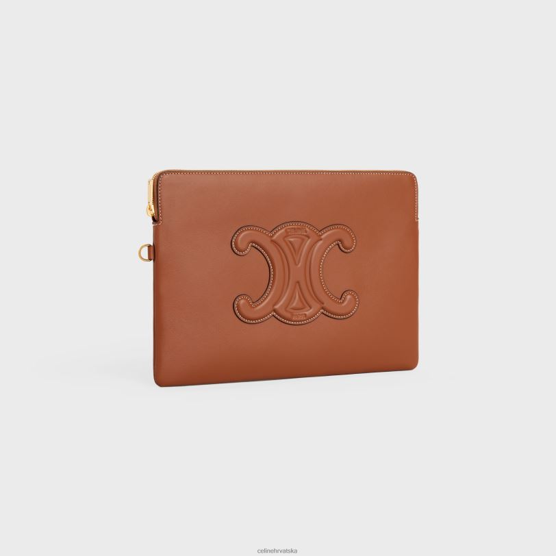 CELINE žene mala torbica s remenom cuir triomphe od glatke teleće kože 3WED6402 pribor preplanuli ten