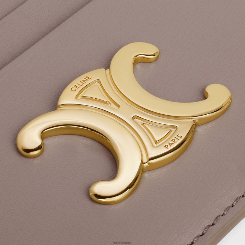 CELINE žene triomphe držač kartice od sjajne teleće kože 3WED6487 pribor kamenčić