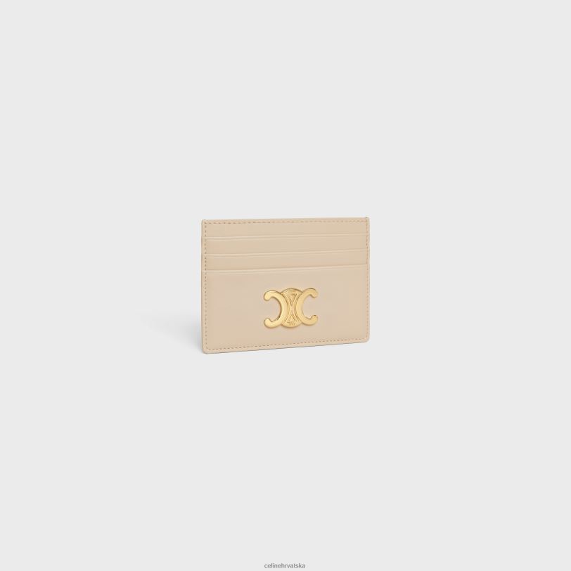 CELINE žene triomphe držač kartice od sjajne teleće kože 3WED6489 pribor gola