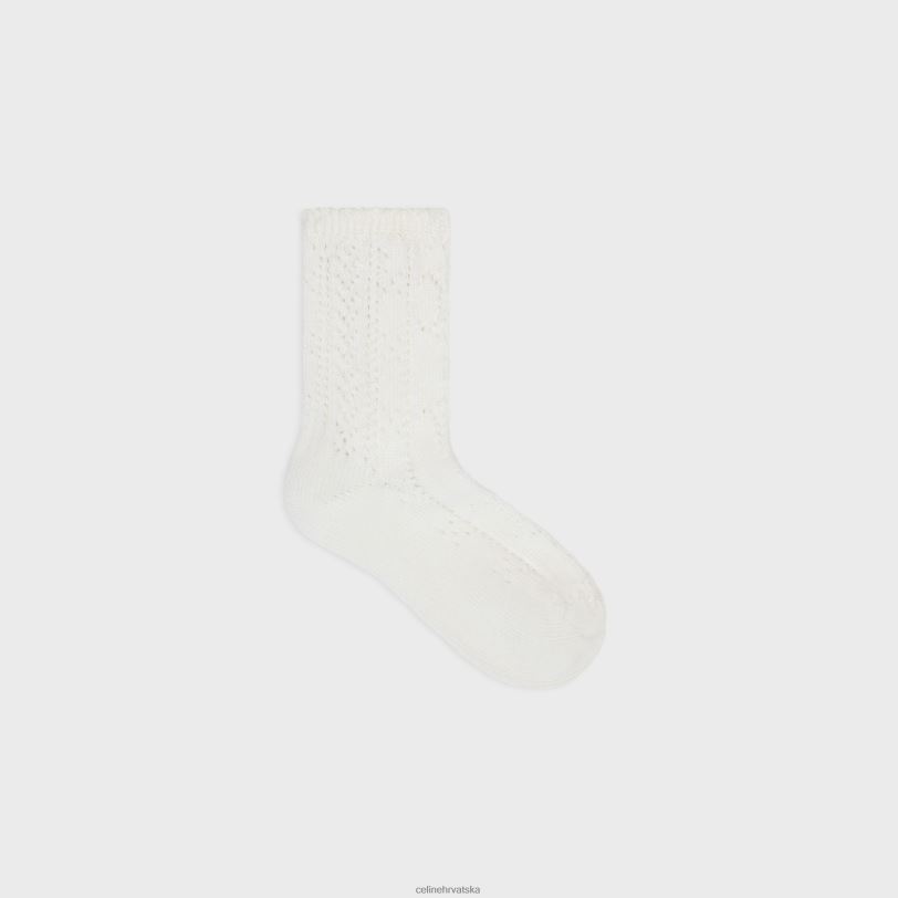 CELINE žene čarape od pamučnog vrha 3WED61232 pribor prljavo bijelo