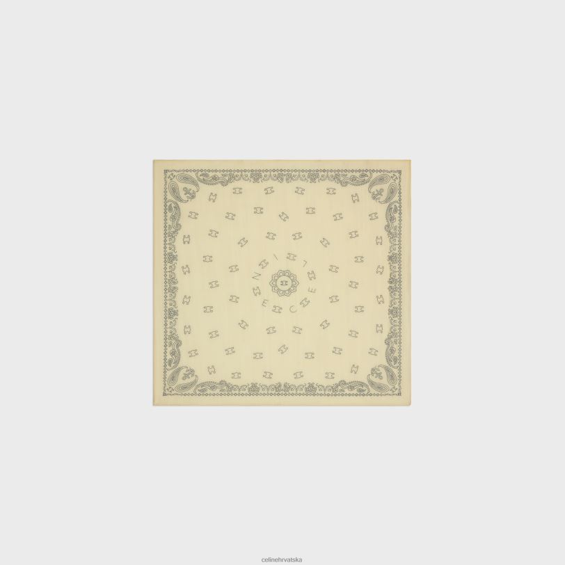 CELINE žene bandana od pamuka i svile 3WED61215 pribor paille/grafit