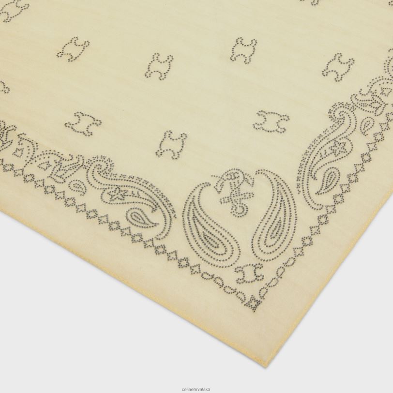CELINE žene bandana od pamuka i svile 3WED61215 pribor paille/grafit