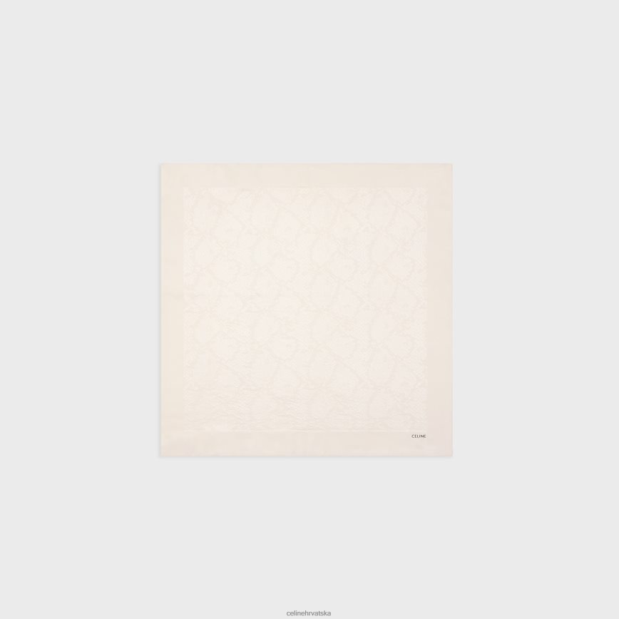 CELINE žene bandana od svilenog jacquarda vanilija pribor 3WE2E2264