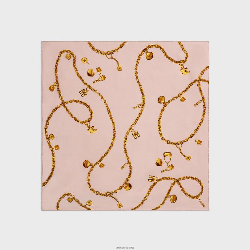 CELINE žene četvrtasti u lančićima rese svileni keper 3WED61206 pribor vieux rose