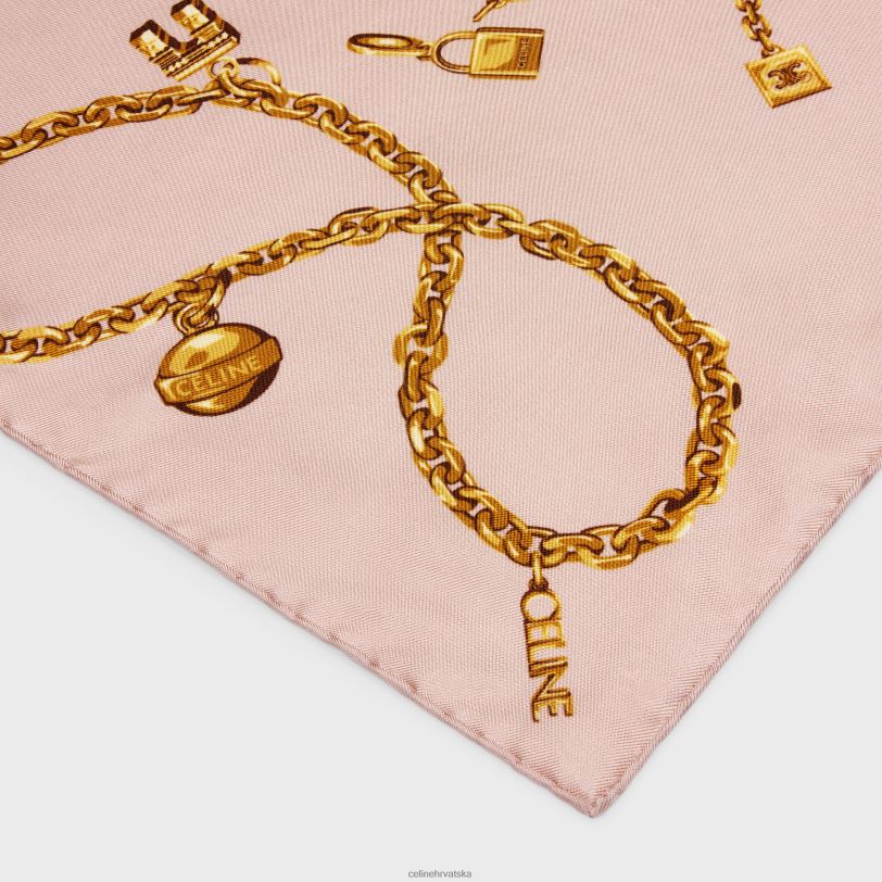 CELINE žene četvrtasti u lančićima rese svileni keper 3WED61206 pribor vieux rose