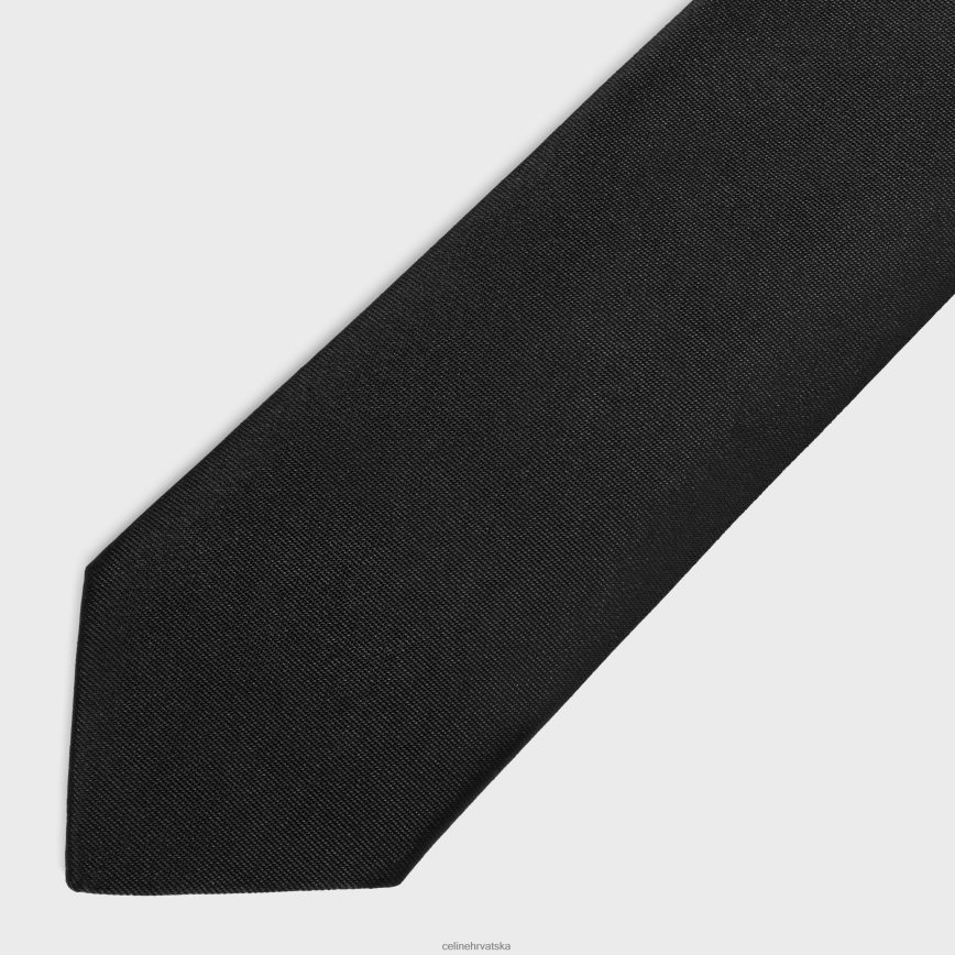 CELINE žene obična kravata od svilenog satena crno pribor 3WE2E2265