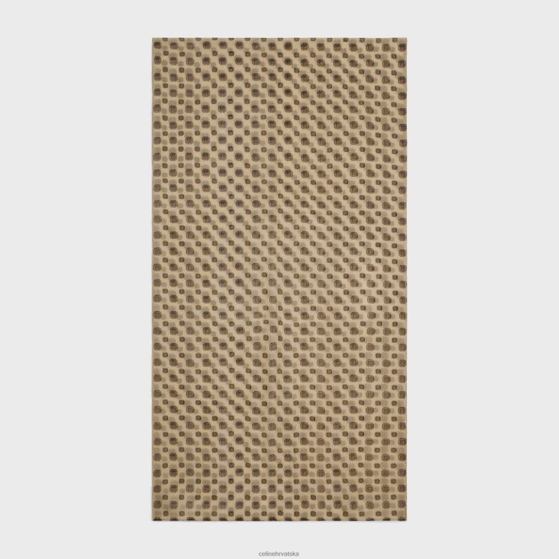 CELINE žene stola od muslina od kašmira s printom biscotto 3WED61201 pribor bež