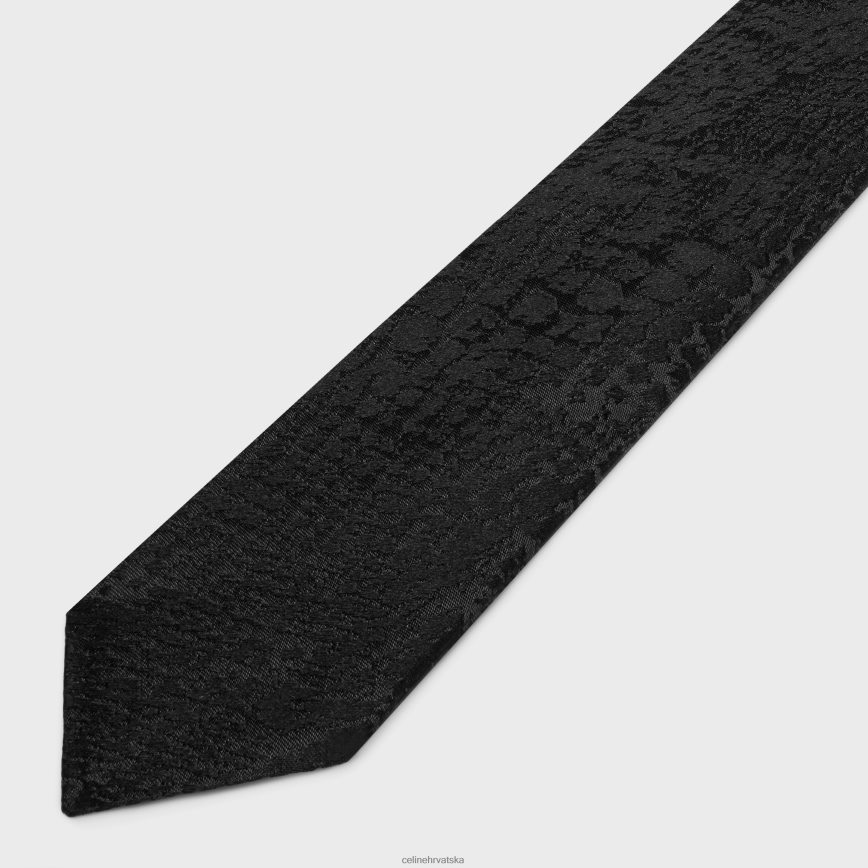 CELINE žene tanka kravata od svilenog jacquarda crno pribor 3WE2E2266