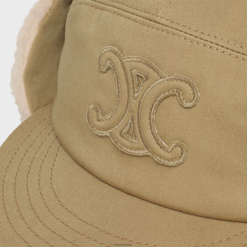 CELINE žene triomphe shapka od pamuka i najlona 3WED61191 pribor bež