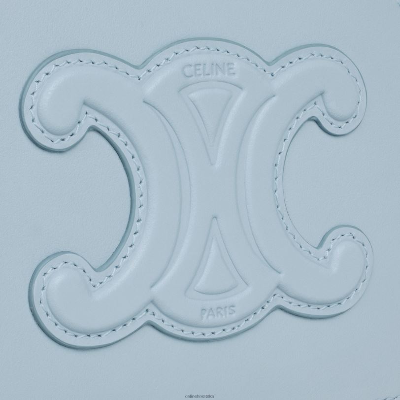 CELINE žene futrola polumjesec od glatke teleće kože 3WED6343 pribor svjetloplavo