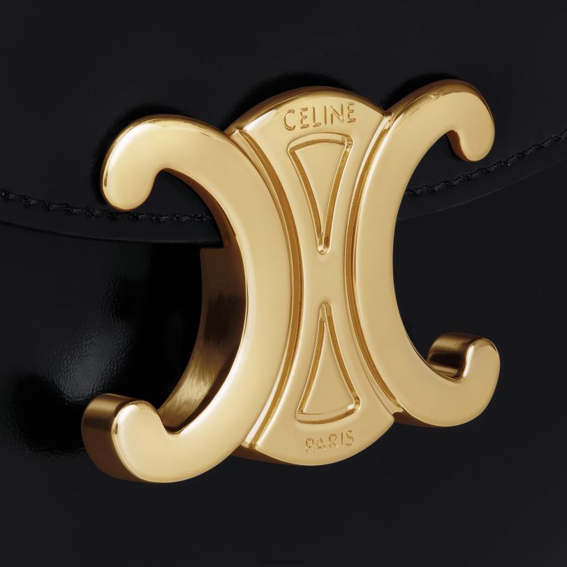 CELINE žene mini besace clea u sjajnoj telećoj koži 3WED6321 pribor crno