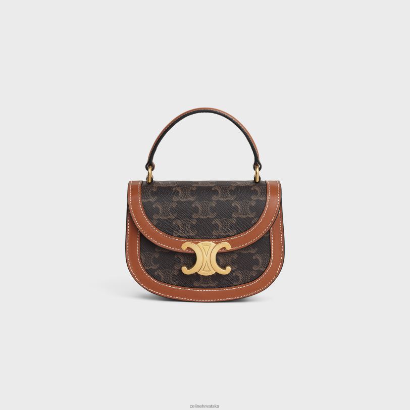 CELINE žene mini besace clea u triomphe platnu i telećoj koži 3WED6324 pribor preplanuli ten