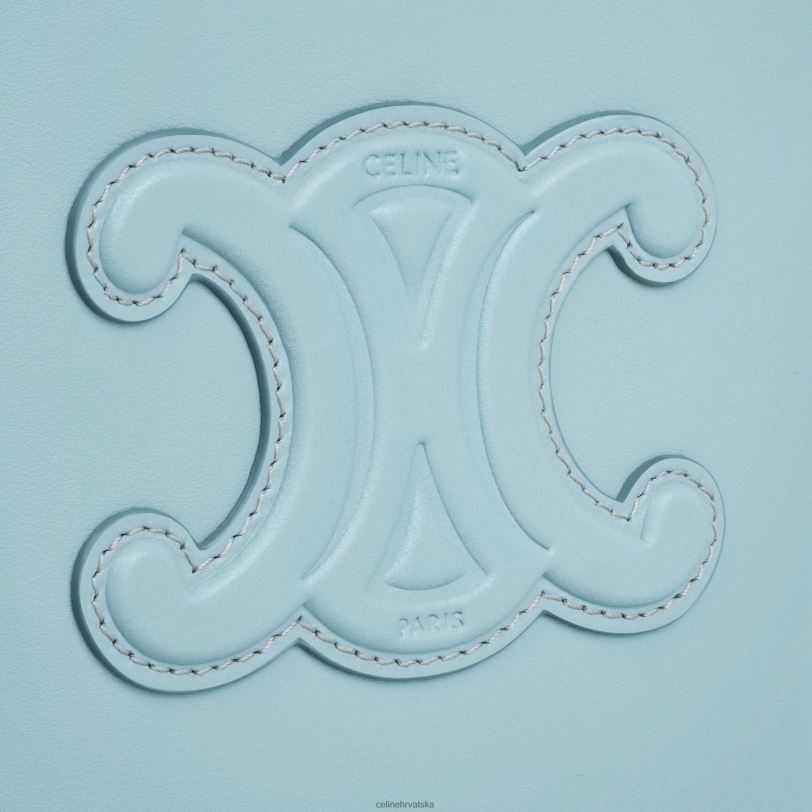 CELINE žene mini bucket cuir triomphe od glatke teleće kože 3WED6380 pribor kalifornijsko plava