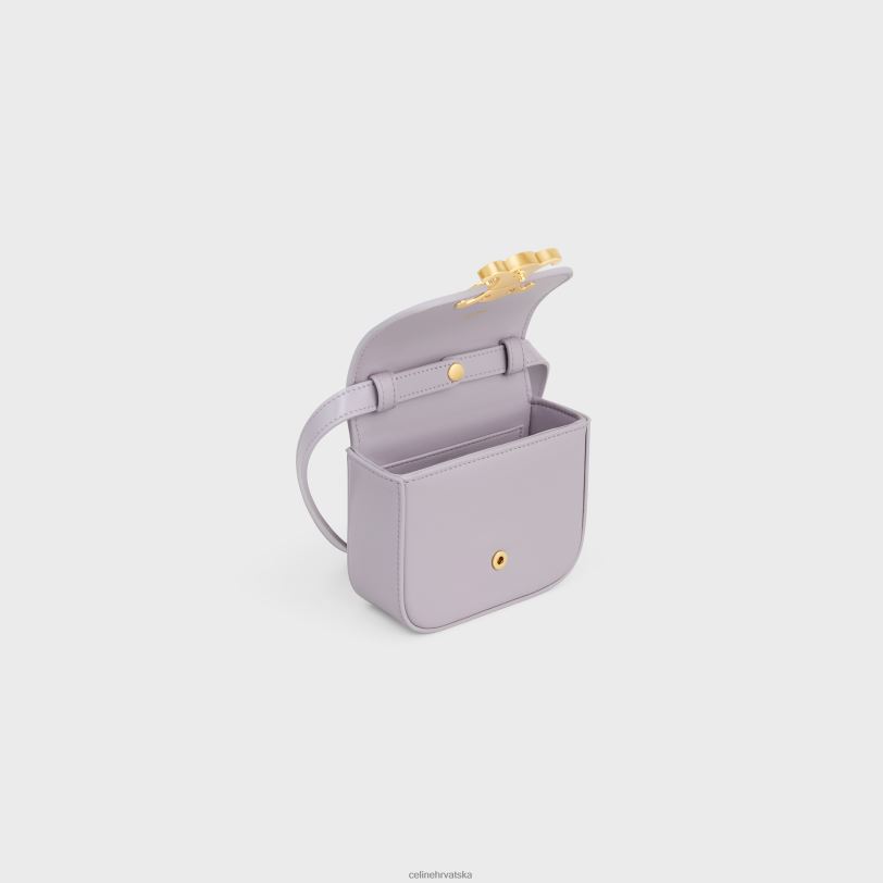 CELINE žene mini claude u sjajnoj telećoj koži 3WED6371 pribor svijetlo lila