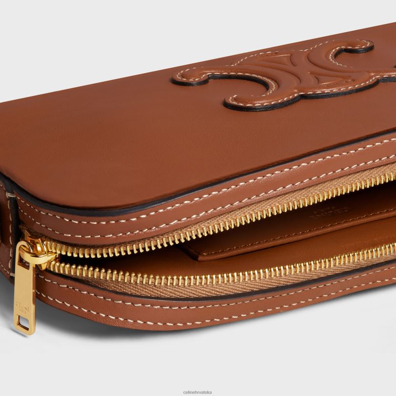 CELINE žene mini kamera torba za rame cuir triomphe od glatke teleće kože 3WED6378 pribor preplanuli ten