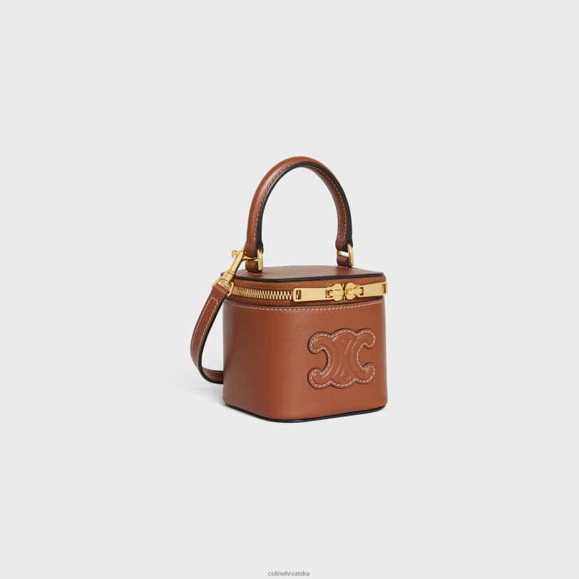 CELINE žene mini kozmetička torbica cuir triomphe od glatke teleće kože 3WED6342 pribor preplanuli ten