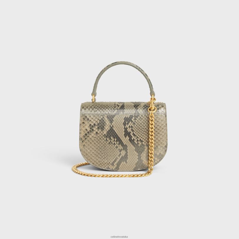 CELINE žene mini lančić besace clea u laminiranom pitonu 3WED6313 pribor prirodni