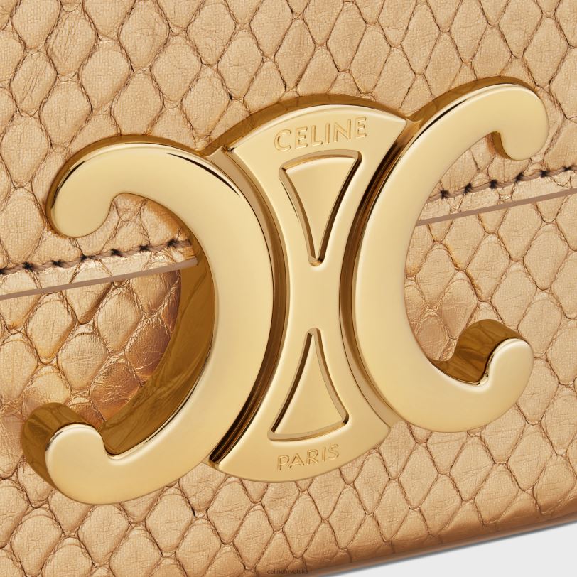 CELINE žene mini lančić claude u laminiranom pitonu 3WED6364 pribor zlato